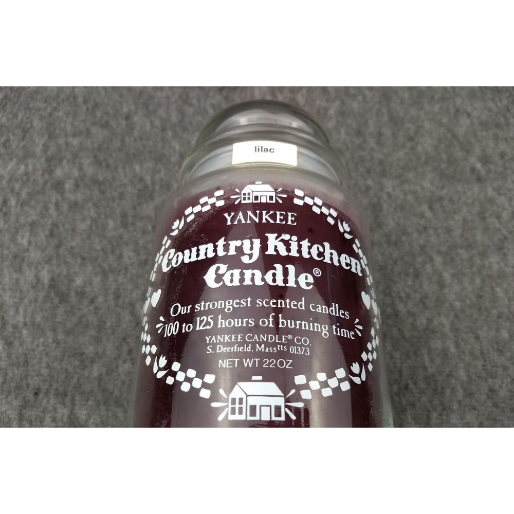Yankee Candle Country Kitchen Retired Lilac 22oz‎ Classic Jar VTG 80s NOS NEW - Picture 13 of 16